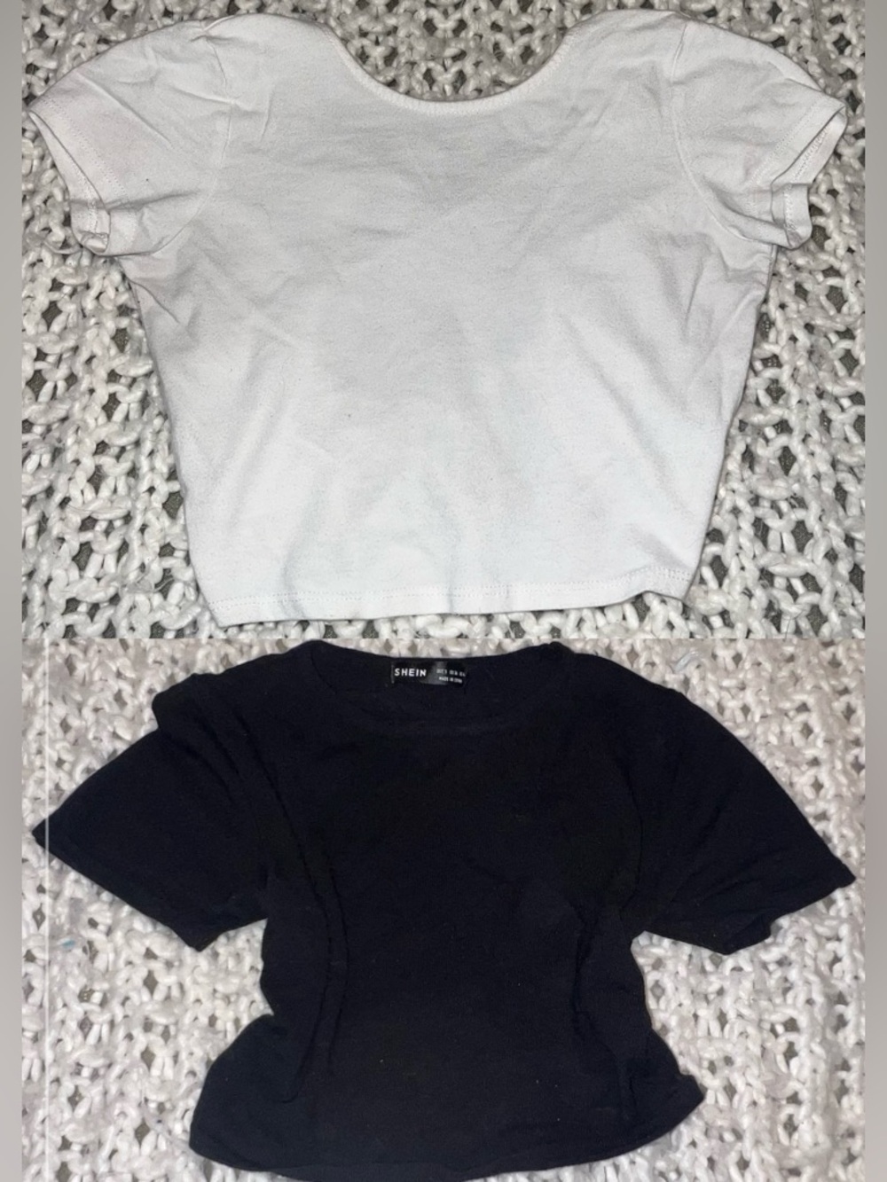 Bundle Black and White Crop Tops Open Back